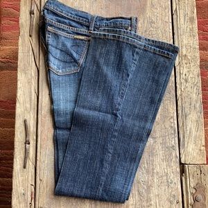 FLARE! STETSON Jeans “S” Branded Button, Rivets and Zipper